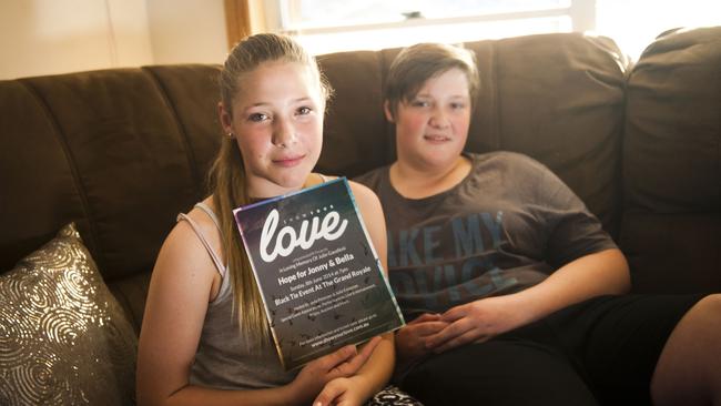 FRONT PAGE PIC: Bella, 12, and Jonny, 14, have lost both their parents without the security of knowing what the future holds, financially, socially and emotionally. Sonia Burton (blonde) and Jayla McMillan were friends of the children's mother before she past away and are trying to help their situation. Sonia has opened her house to the children but faces financial strains so Jayla has organised a black tie charity event, in a bid to raise funds and secure a more financially stable future for the children.