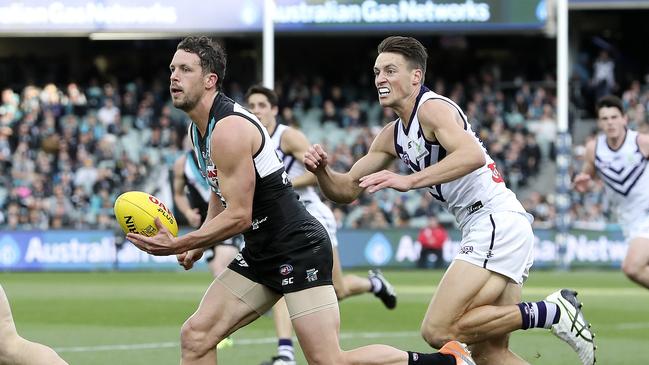 Travis Boak is one of four Port captains to feature in this latest batch of Port’s top 50 rankings. Picture: Sarah Reed