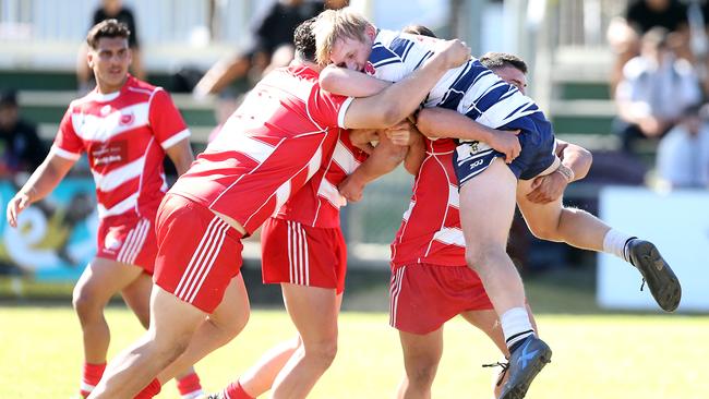 Extra sessions, extra gym, extra runs and extra wrestles are paying off for PBC - as St Mary’s discovered the hard way. Picture: AAP Image/Richard Gosling