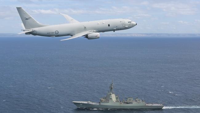 Prime Minister Scott Morrison says Australia will commit a P-8A Poseidon surveillance plane and a navy frigate towards freedom of navigations operations in the Straits of Hormuz, Iran. Picture: Supplied.