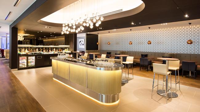 British Airways has just reopened its Singapore lounge, featuring a bar exclusively for first class passengers. Picture: Supplied