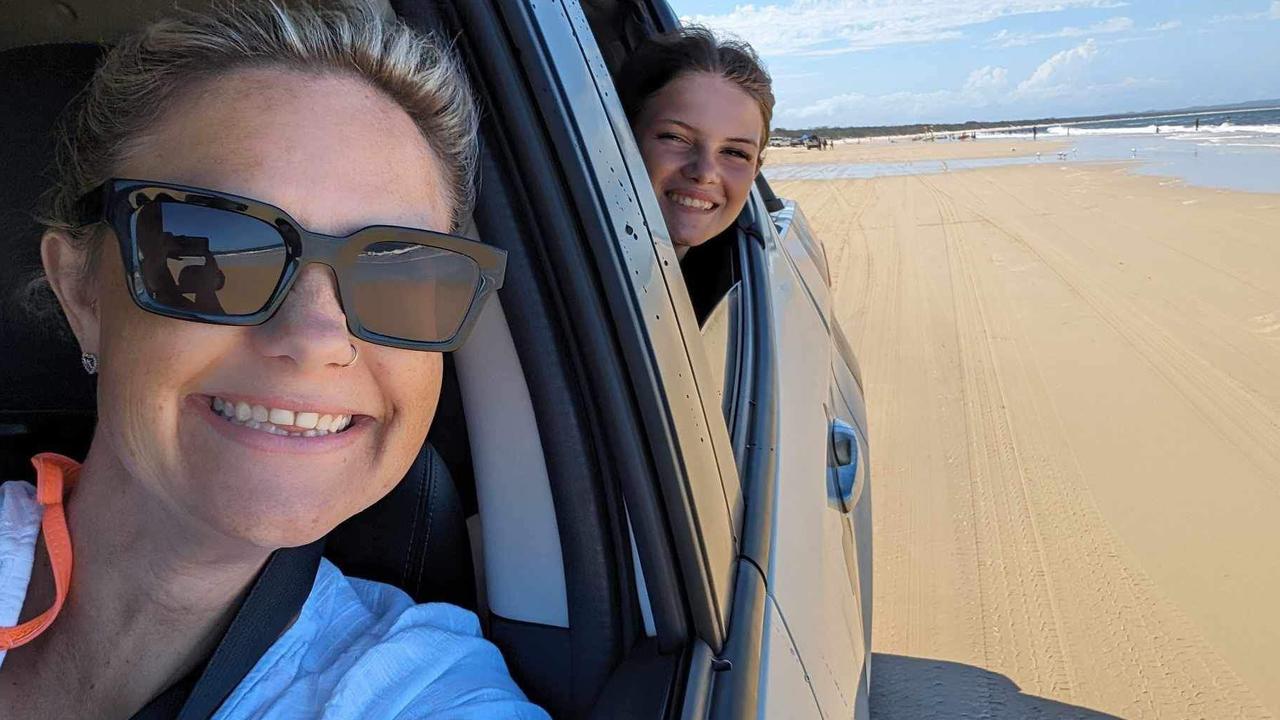 No one was injured in the landslide but Waterford resident Kerissa Kelly and her family were driving along the beach at Double Island Point and had an extremely close call, arriving at the sand mass less than a minute after it collapsed.