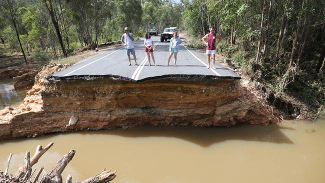 Flood damage in the Gold Coast Hinterland. Picture: Glenn Hampson.