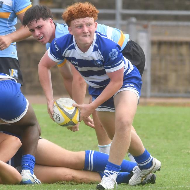 QLD Rugby Union State Championships (17-18 years boys) at the Townsville Sports Precinct. Friday May 23. Northern against Peninsular. Picture: Evan Morgan