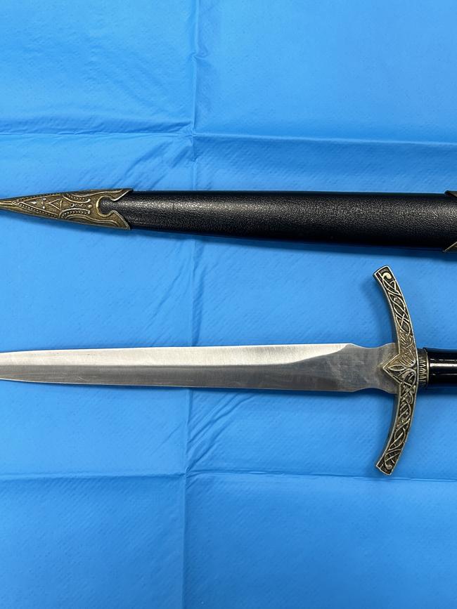 Two of the knives seized by police. Picture: Victoria Police