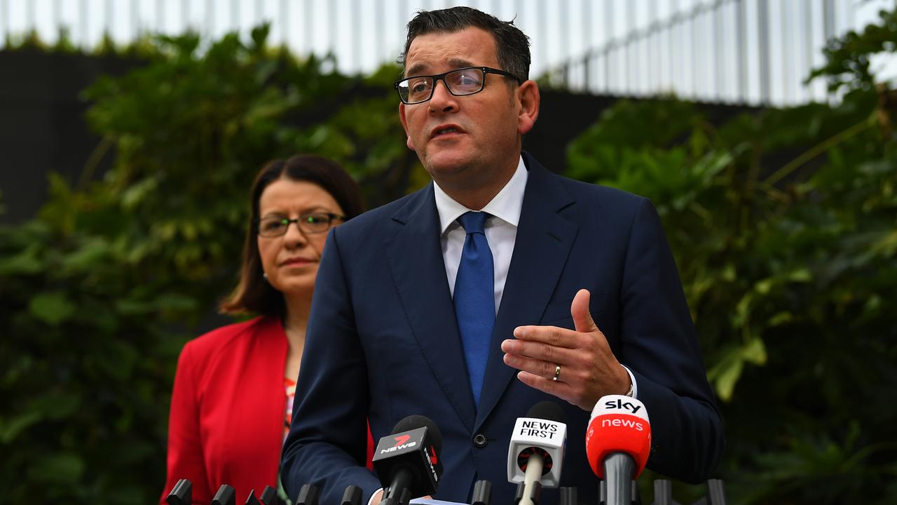 Victorian Premier Daniel Andrews wouldn’t be drawn on if the government would provide a handout to the AFL. Picture: AAP