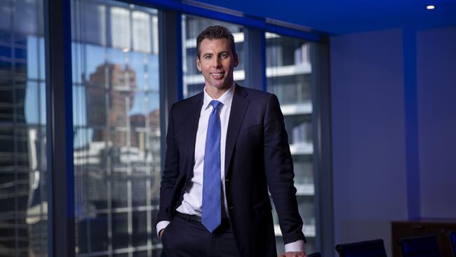 Grant Hackett at his office in Melbourne. Picture: Wayne Taylor