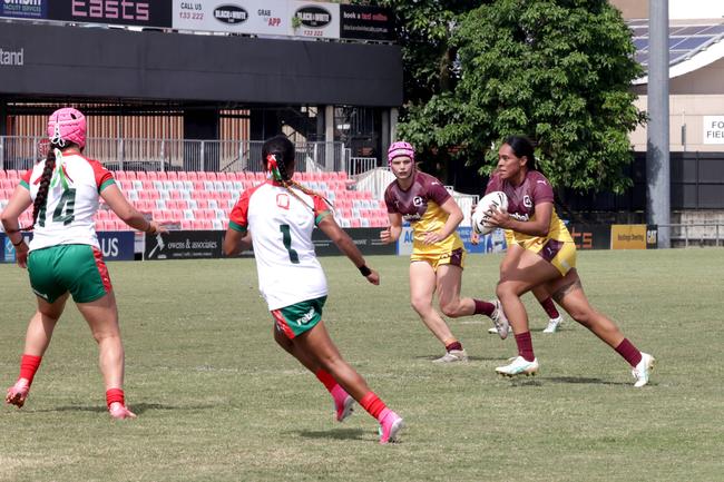 Action from the under-17s female match. Photo Steve Pohlner