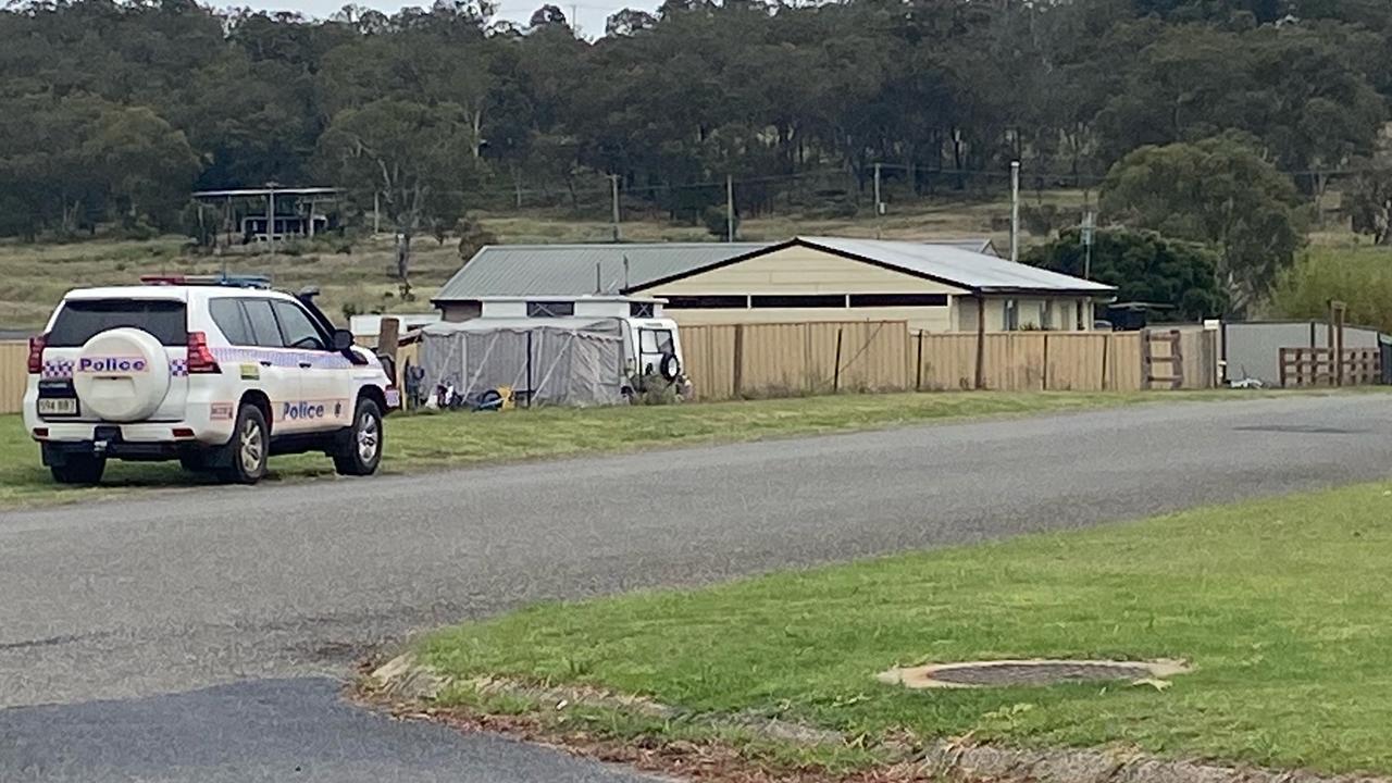 Police at the scene of a woman's sudden death in Warwick on Monday, November 1.