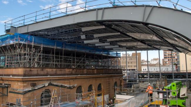 Kurri-Kurri company Alfabs built the new 330 tonne roof over Sydney Central Station’s northern concourse. Supplied.