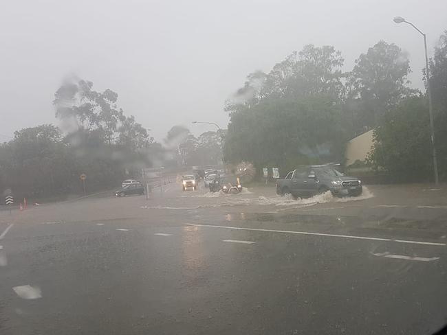The flash floods blocked multiple roads. Picture: Kristie McDonald.