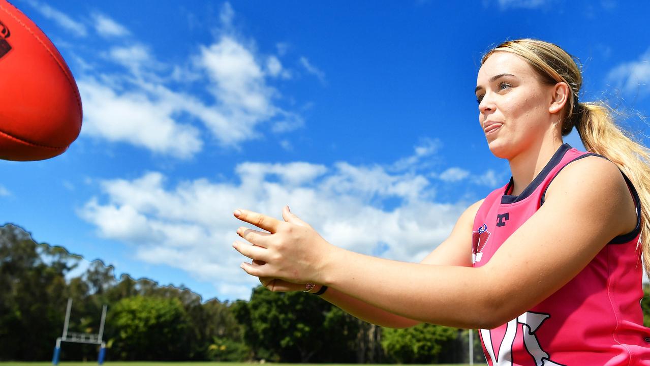 Mountain Creek State High School’s Neve Underwood will look to perform well for her team once again in the AFLQ schools cup quarterfinals. Photo: Patrick Woods.