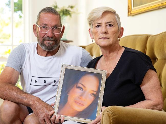 Lorraine and Greg Hobba’s daughter Remy died by suicide earlier this year after years of domestic abuse and the removal of her children. Picture: Mark Stewart