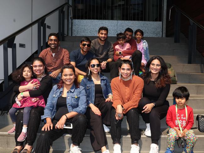 The Dazzling Divas performers with their families backstage 2024Picture: Brendan Beckett