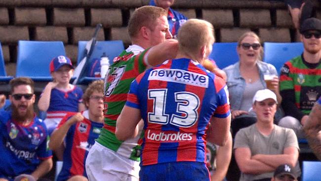 George Burgess elbows Mitch Barnett.