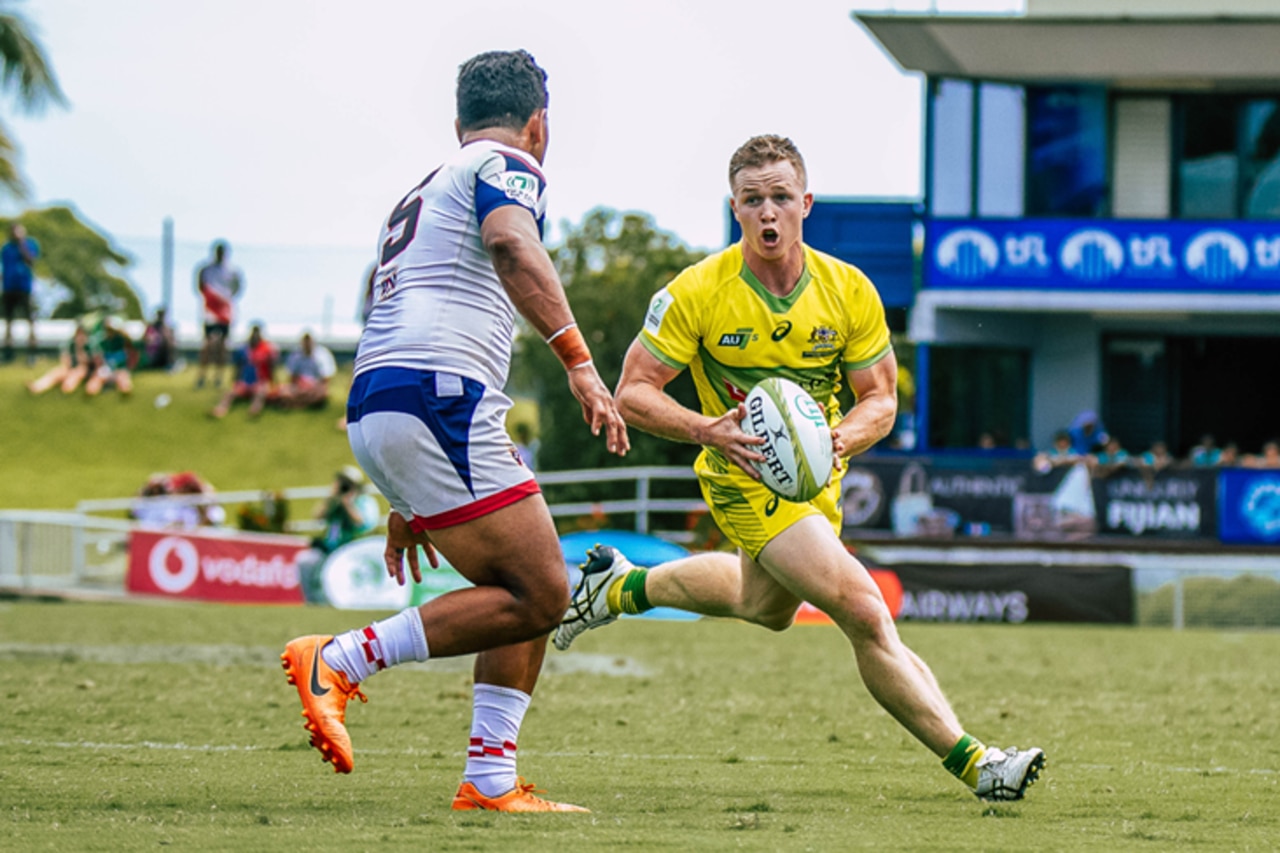 Henry Hutchison in action for Australia. Photo: Oceania Rugby