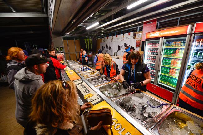 The new Finke bar was kept busy throughout scrutineering. Pic: MATT HENDERSON