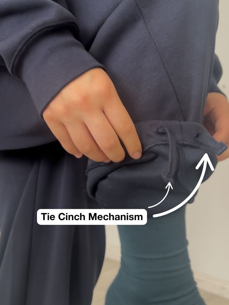UNIQLO C wide-leg sweatpants featuring an adjustable cinch hem for a custom fit. Picture: News.com.au/ Cindy Du