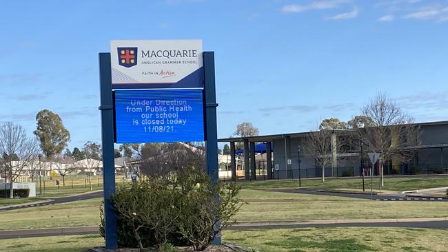 Macquarie Anglican Grammar School in Dubbo has been closed after a student was confirmed to be a close contact of a Covid case. Picture: Ryan Young