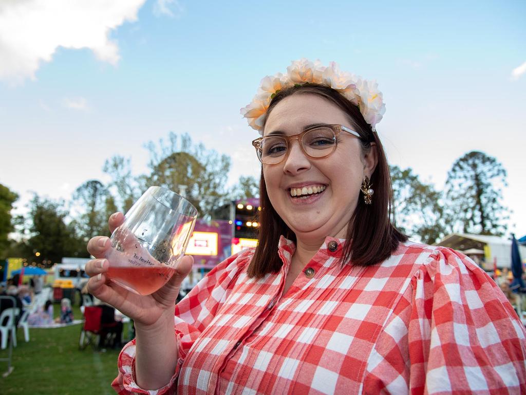 Rhielly Smith enjoying the Festival of Food and Wine, Queens Park, Toowoomba Carnival of Flowers. Friday September 9, 2022 Picture: Bev Lacey