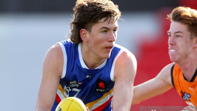 Clay Tucker in action for the Ranges last year. He is back in the draft frame in 2023. Picture: Kelly Defina/AFL Photos