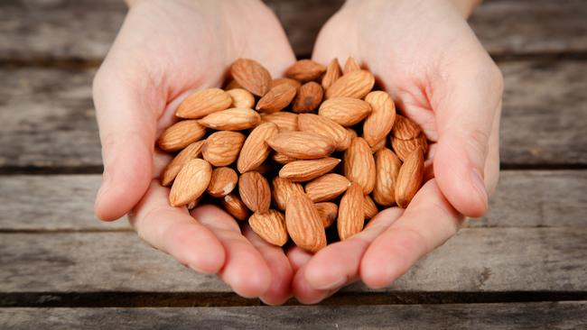 Almonds can provide some of men’s 300mg and women’s 270mg magnesium a day.