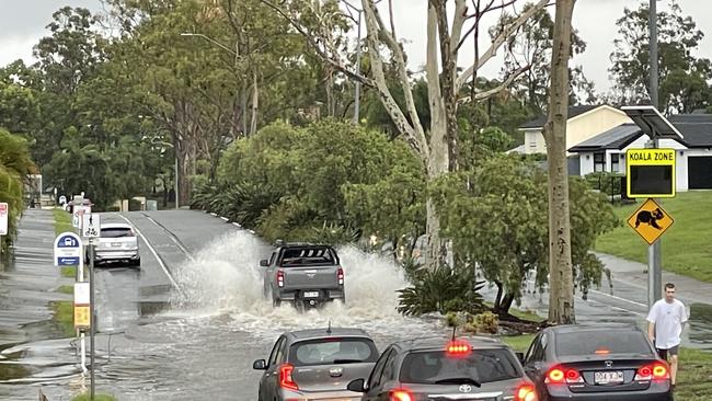 Floodwaters continue to rise as intense rains lashes the Gold Coast. Picture: Charlton Hart