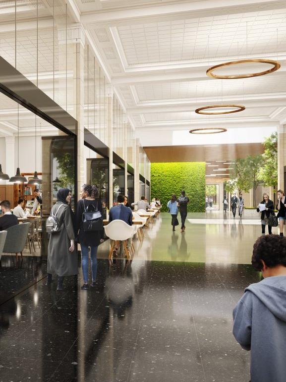 Artist's impression of the redevelopment of Elder House - Currie St, Adelaide