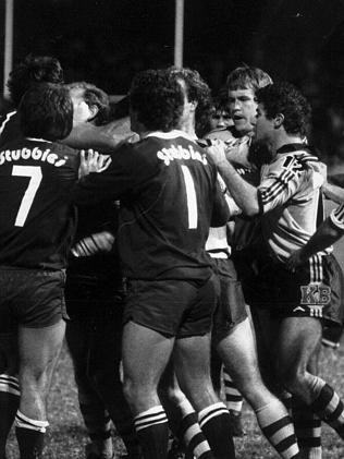 The first Origin brawl erupts in 1980. 