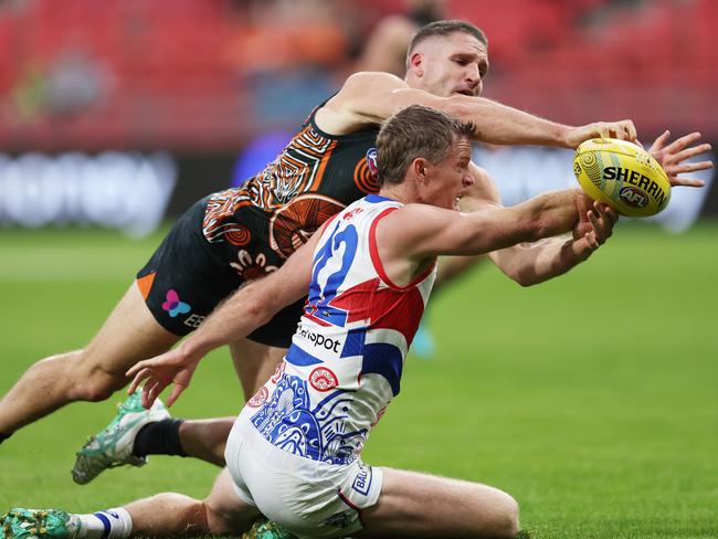 Jesse Hogan kept the Giants in the game. Picture: Matt King/AFL Photos