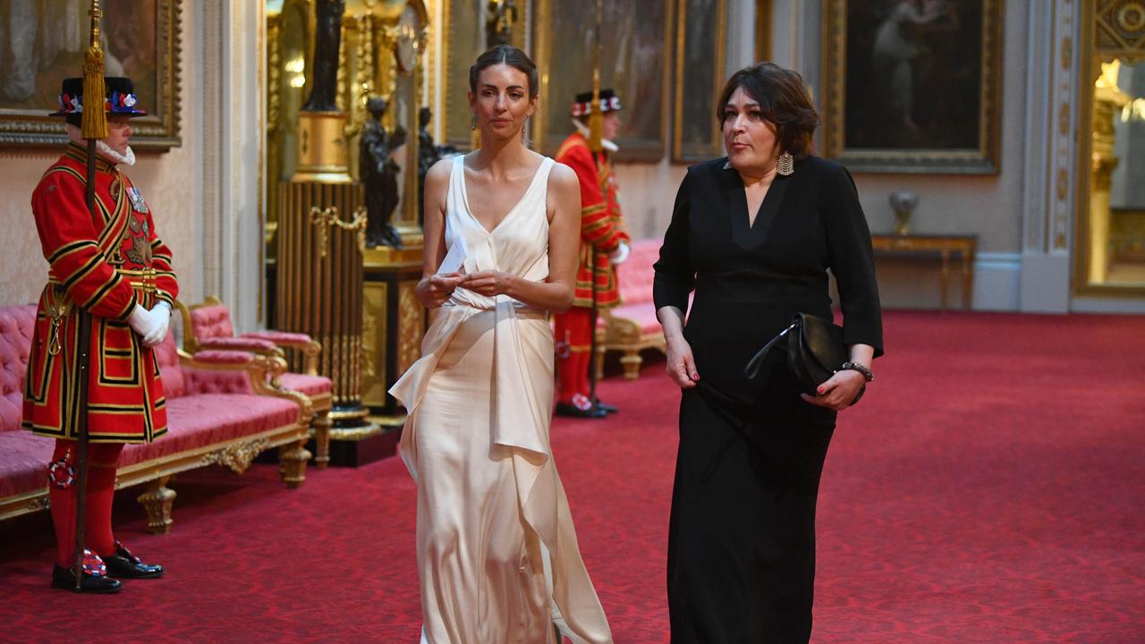 Rose arriving through the East Gallery of Buckingham Palace for a State Banquet in 2019. Picture: Victoria Jones- WPA Pool/Getty Images