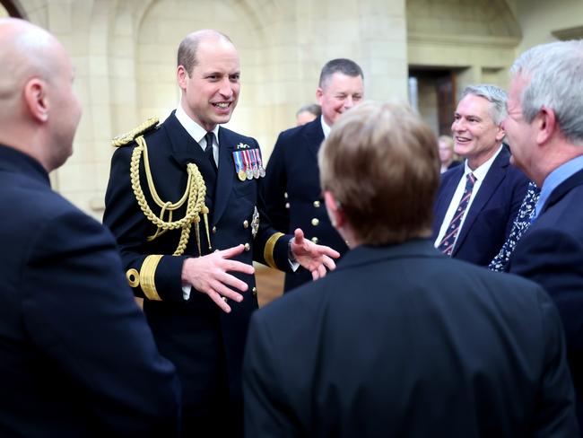 The future king was a hit with cadets and staff. Picture: Getty Images