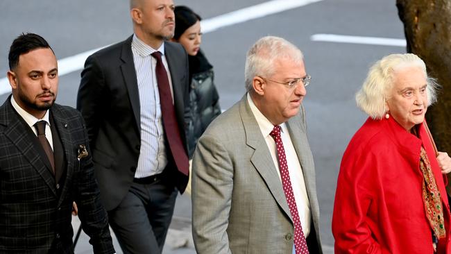 Frank Zumbo with his defence team arriving at Downing Centre Court in Sydney. Picture: NCA NewsWire / Jeremy Piper