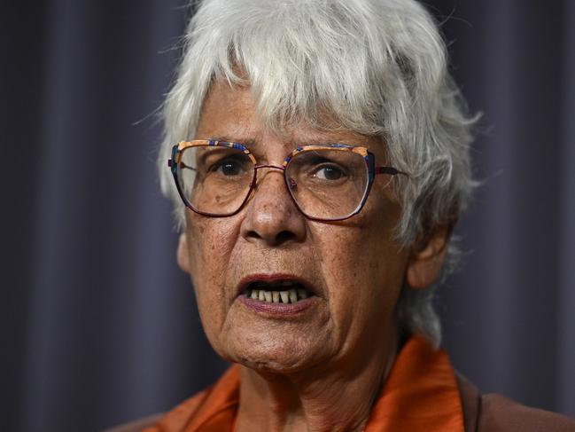 CANBERRA, AUSTRALIA  - NewsWire Photos - February 10, 2025: Lead Convenor of the Coalition of Peaks,ÃÂ Pat Turner, CEO of the Aboriginal Drug and Alcohol Council, Scott Wilson and Minister for Indigenous Australians, Malarndirri McCarthy hold a press conference at Parliament House in Canberra. NewsWire / Martin Ollman