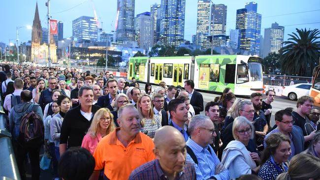 Trains did not resume until after dark. Picture: Lawrence Pinder