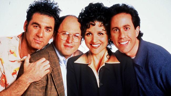 Michael Kramer, Jason Alexander, Julia Louis-Dreyfus and Jerry Seinfeld from Seinfeld.