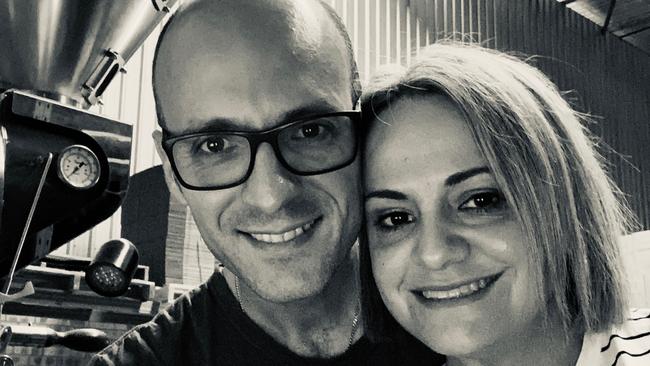 Goliath Coffee Roasters, David and Clarissa DiPietrantonio, in their family-run coffee roastery and brew bar based in Wetherill Park. Picture: Supplied