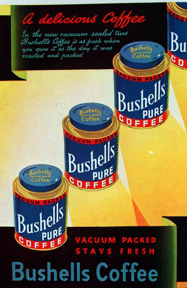 Bushells coffee poster during World War II.