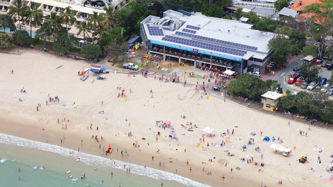 James Treasure came to the attention of police after parents reported his suspicious behaviour at Noosa Main Beach in July 2018, where they saw him following two sisters aged 10 and 12 on the beach. Picture: Lachie Millard