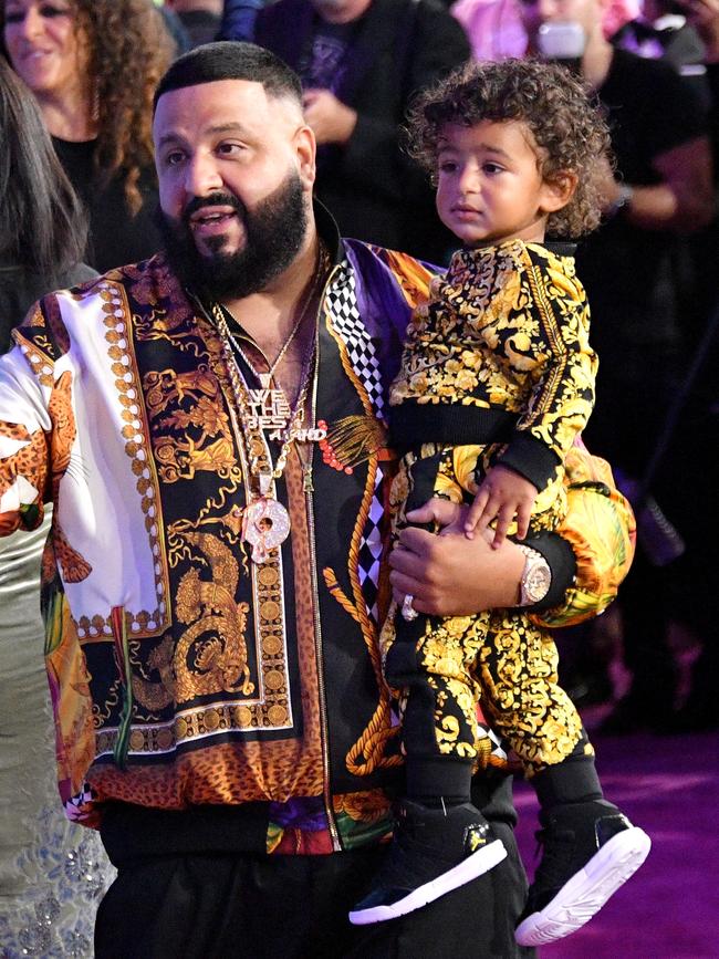 DJ Khaled and Asahd Khaled. Picture: Getty