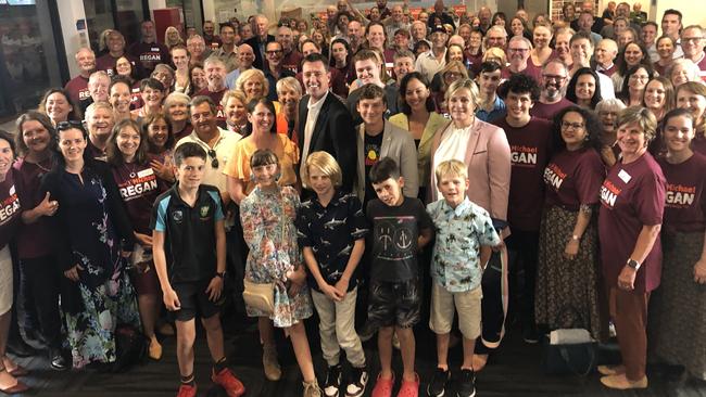 About 230 booked tickets to attend the campaign launch of Northern Beaches mayor Michael Regan who is running as an independent candidate in the northern beaches seat of Wakehurst at the March 25 state election. Picture: Jim O'Rourke