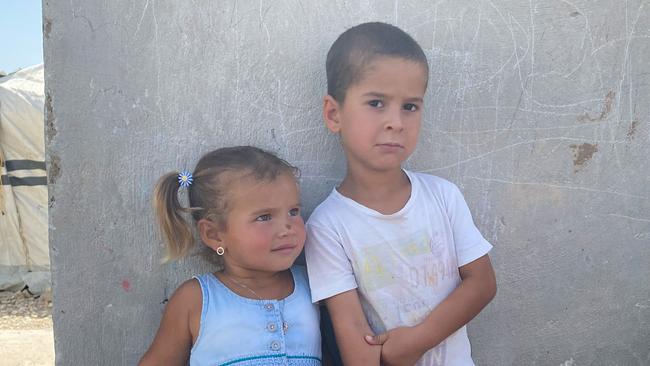 Australian children Mariam, 3, and Abdul Rahman, 4, are among many trapped in al-Roj camp in northeastern Syria. Picture: Ellen Whinnett / The Australian