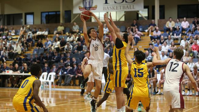 The Southport School vs. Toowoomba Grammar School First GPS basketball game. Located in the school gym hall. 27 July 2024 Southport Picture by Richard Gosling