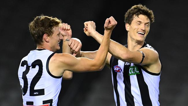 Brody Mihocek of the Magpies is waiting on a new contract.