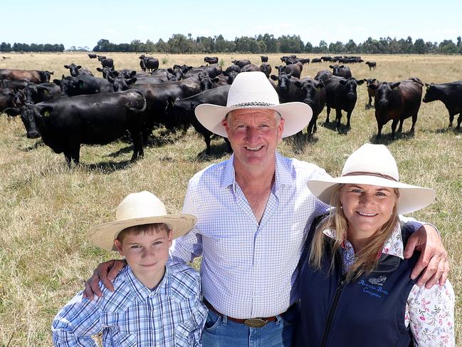 Fiona & John Glover, with their son Ben, 11, Lang Lang, Picture Yuri Kouzmin