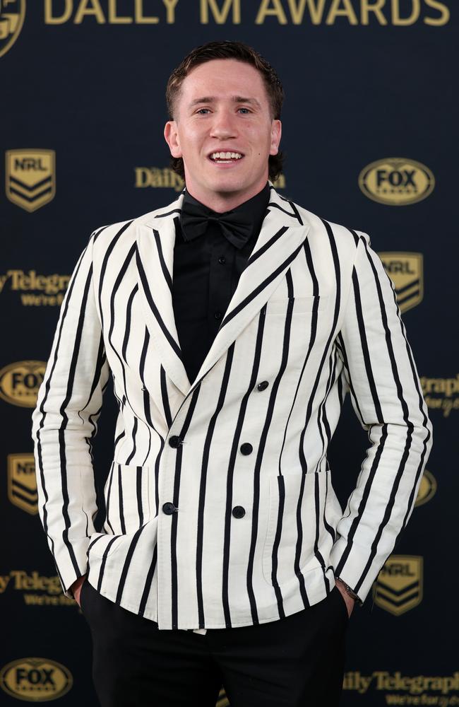 Cooper Johns arrives ahead of the 2024 Dally M Awards at Royal Randwick Racecourse. Picture: Mark Metcalfe/Getty Images