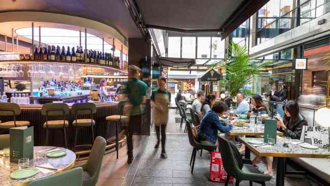 Qweekend - Lucha Black Bar + Dining in the Albert Lane arcade. Dish: wok fried egg noodles with soy, and the stone bowl pippi with XO. Pic Mark Cranitch.