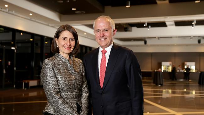 Ms Berejiklian with Prime Minister Malcolm Turnbull. Picture: Jonathan Ng