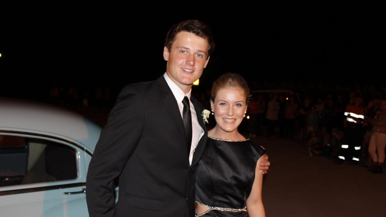 Emma Haaijer and Tom McNulty at the St John's Formal in Roma on Friday night.