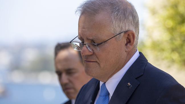 Scott Morrison delivers the Royal Commission Report into Aged Care. Picture: Getty Images